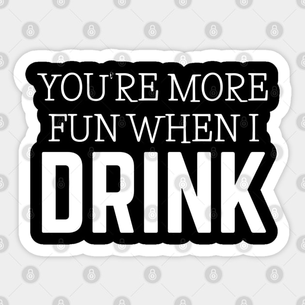 DRINKING HUMOR Sticker by DB Teez and More